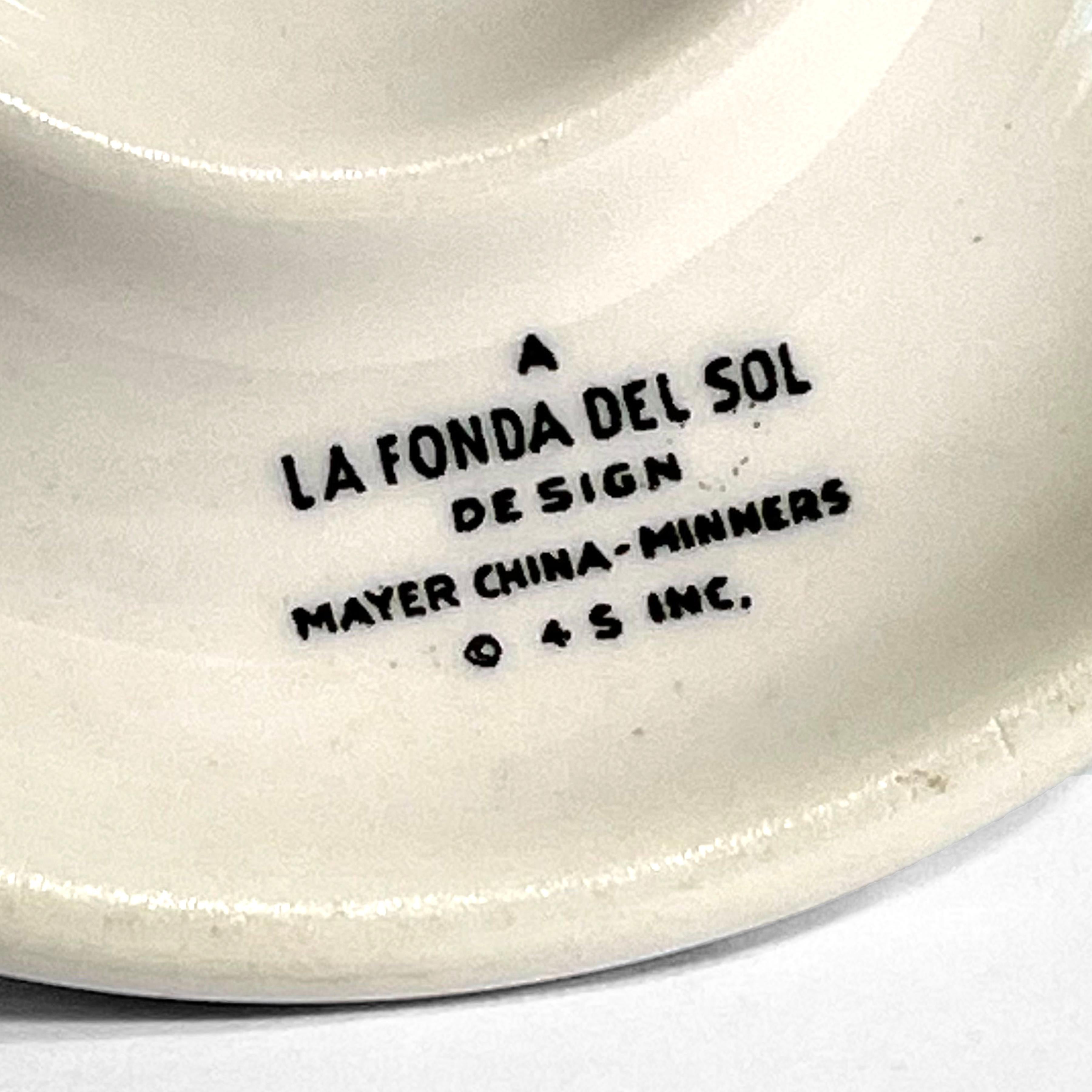 Porcelain Alexander Girard Ashtray/ Match Holder from La Fonda Del Sol For Sale
