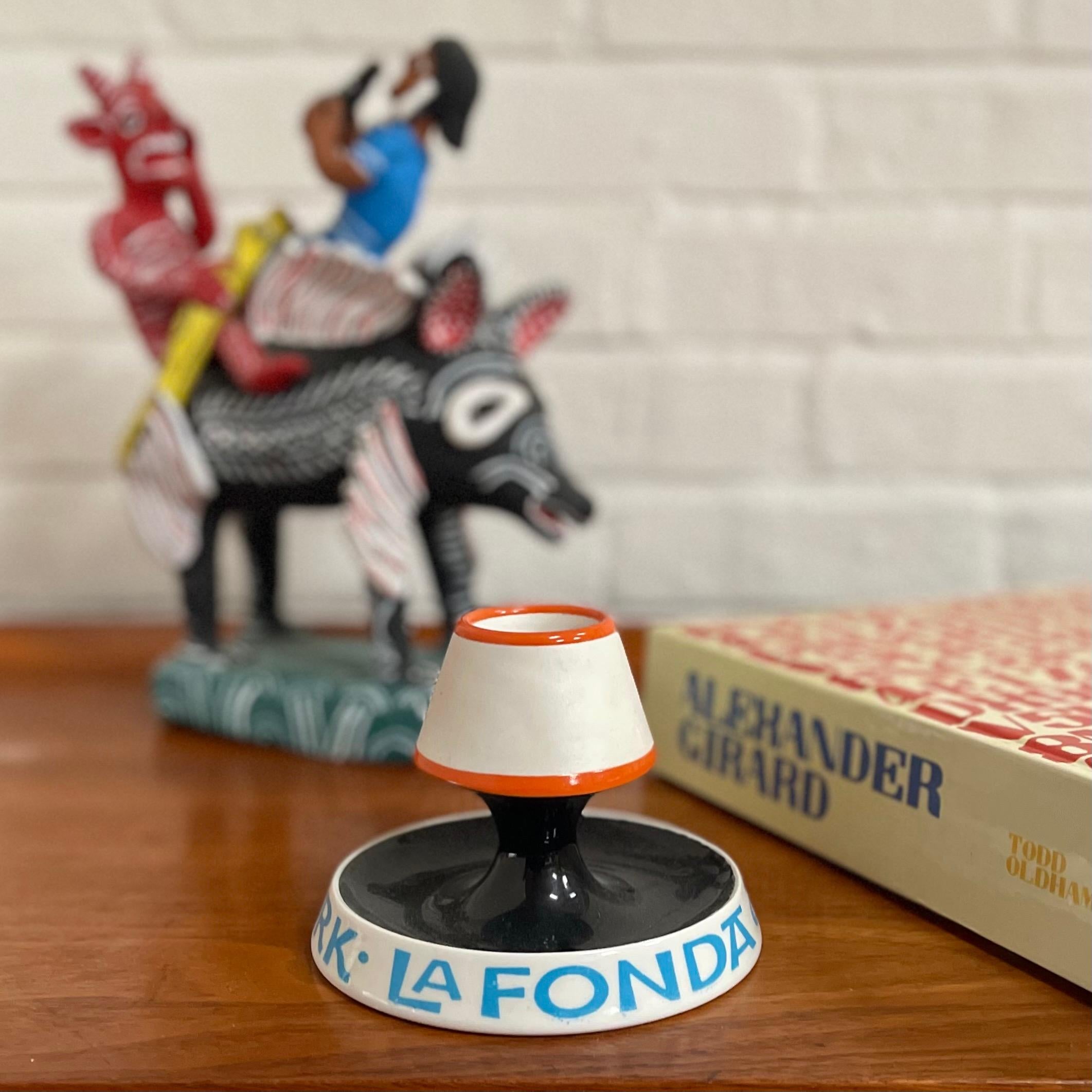 Porcelain Alexander Girard Ashtray/ Match Holder from La Fonda Del Sol For Sale