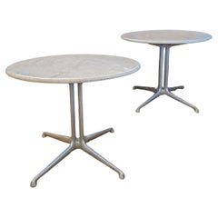 Alexander Girard for Herman Miller Marble Side Tables With La Fonda Bases