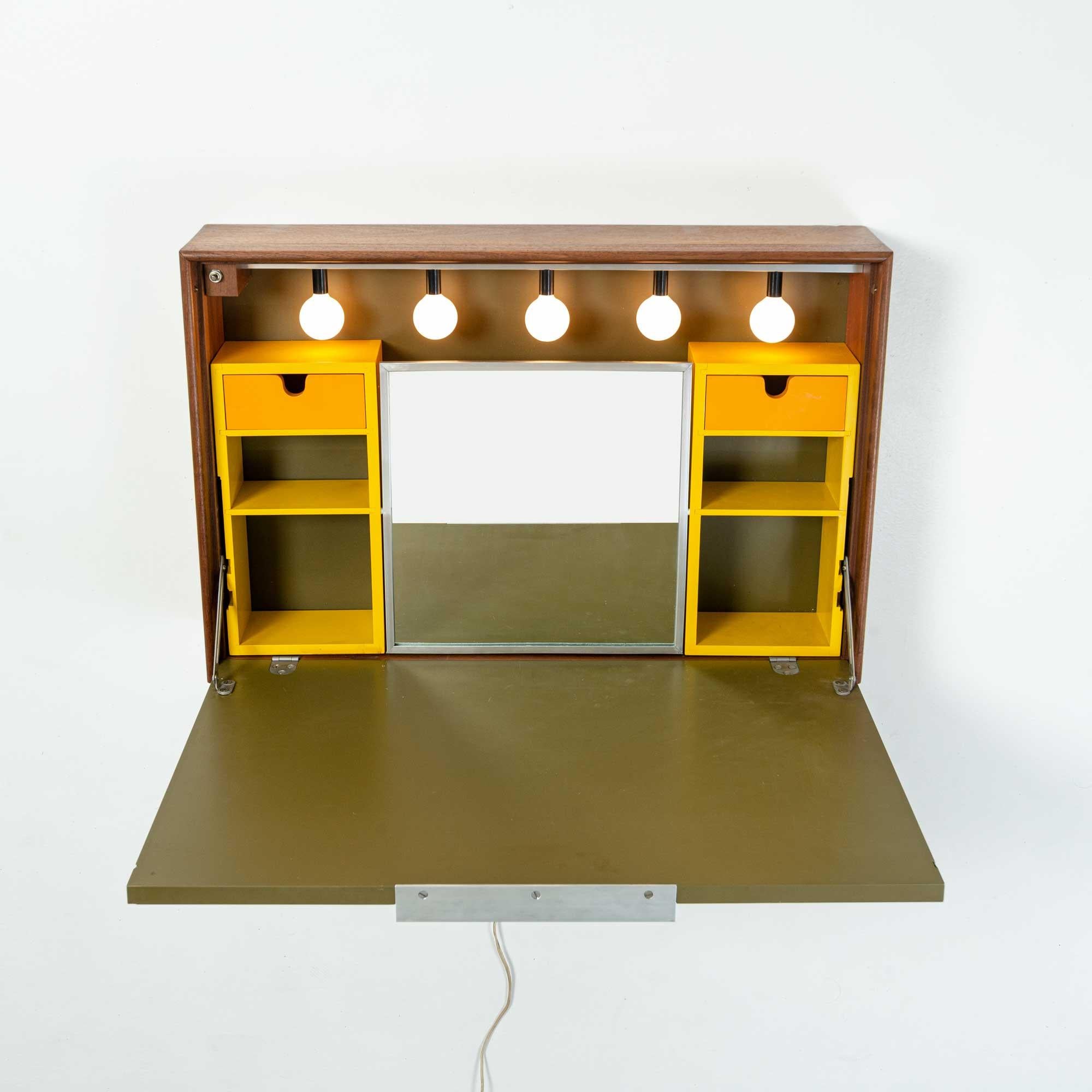 Mid-Century Modern Alexander Girard & George Nelson Inc. Wall Mounted Vanity, Model 1030 For Sale