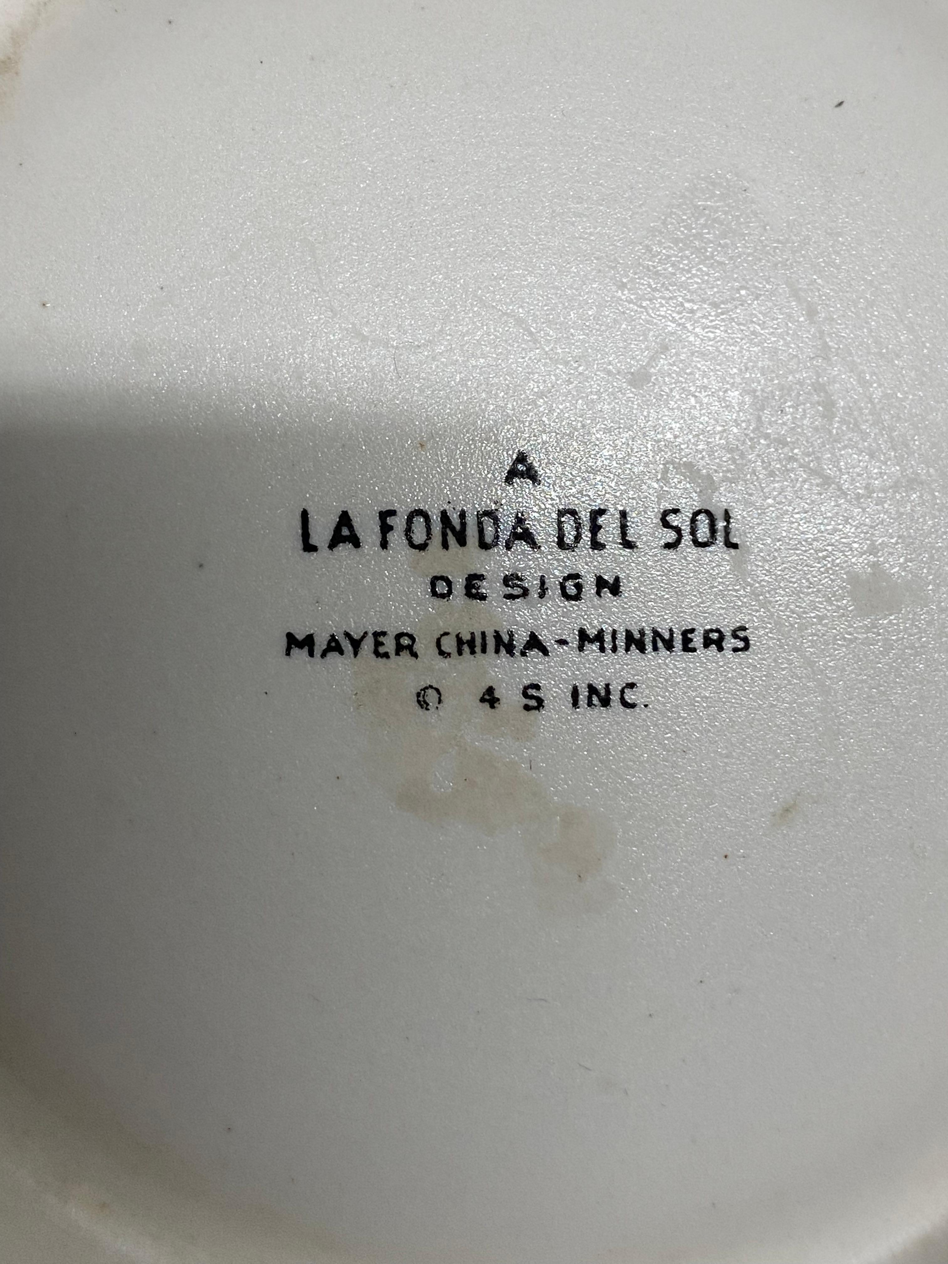 Alexander Girard La Fonda Del Sol for Mayer China Bowls, Set of Four For Sale 1