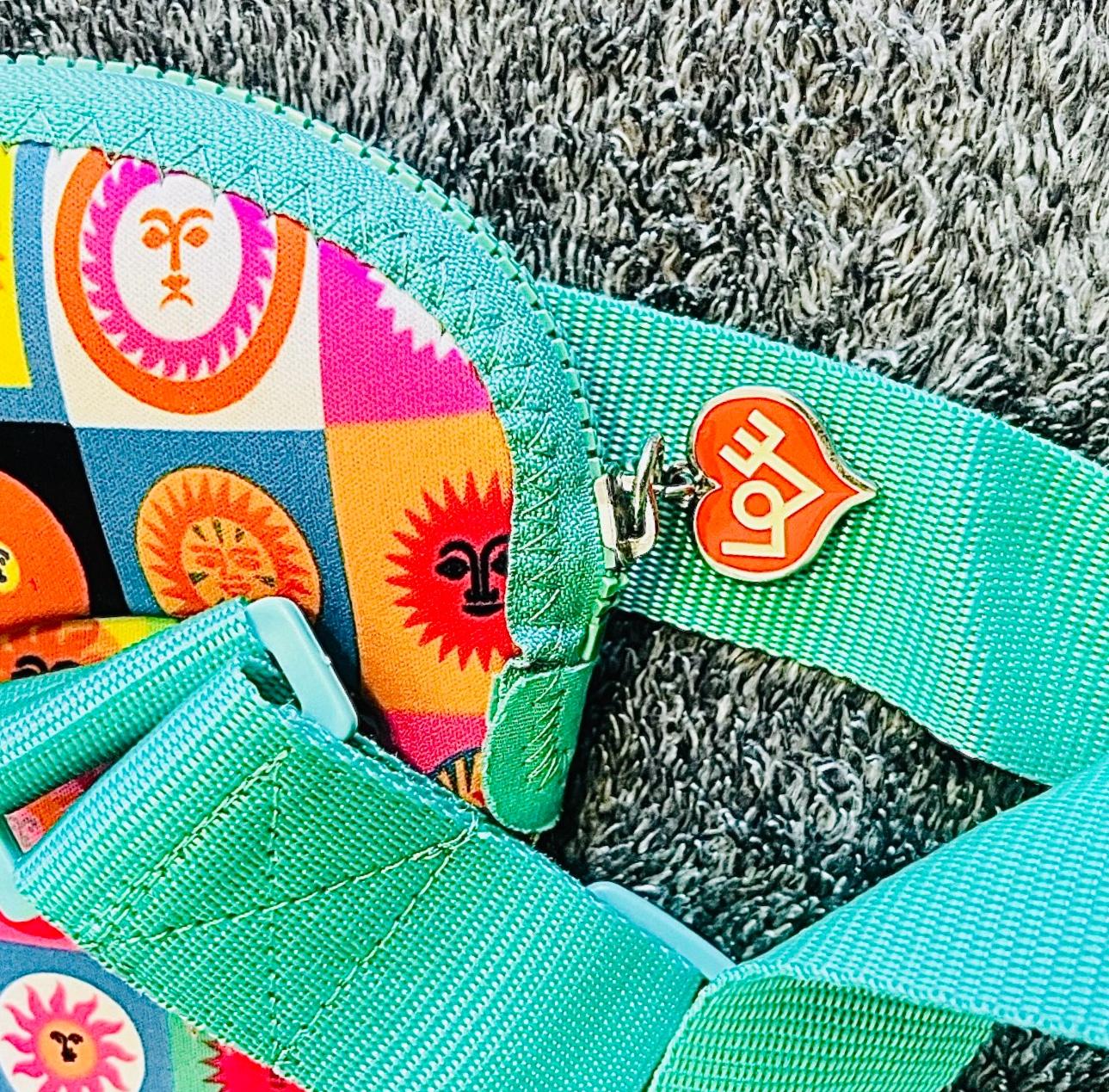 Fin du 20e siècle Alexander Girard Lic. Sacoche à bandoulière et porte-ordinateur portable Iconic Sun Design en vente