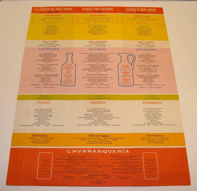 Alexander Girard Menu for La Fonda del Sol at 1stDibs alexander
