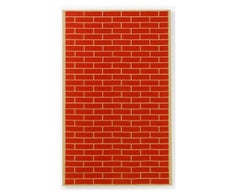 Alexander Girard Red Brick Screenprint on Linen, Herman Miller, Wall Hanging