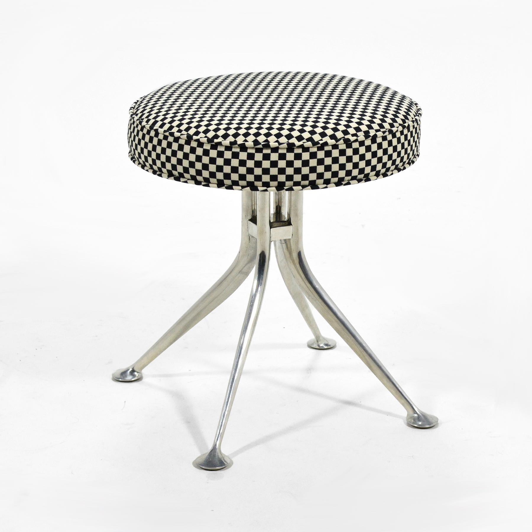 Produced by Herman Miller for just a year, the Alexander Girard group was originally developed for Braniff Airlines. The designs are quintessentially Girard– with a playful sensibility and an innovative eye.

 This wonderful stool features a cast