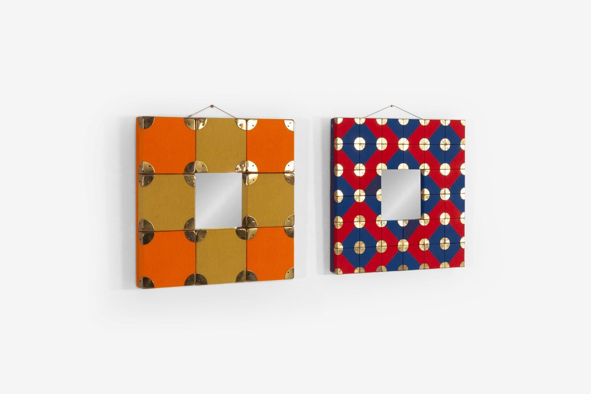 Brass Alexander Girard Wall Mirror for Textiles & Objects 1961 For Sale