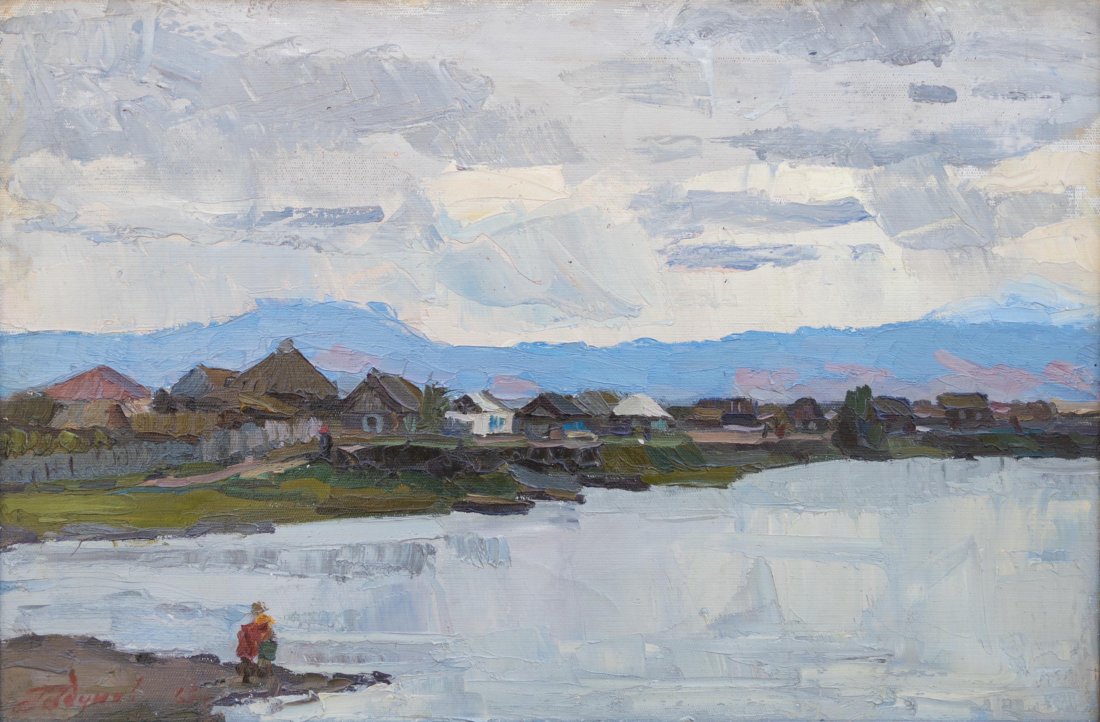 Alexander Fedorovich Godunov Landscape Painting - The Village of Shushenskoye
