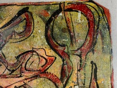 Alexander Gore Pittura ad olio astratta su Shadowbox