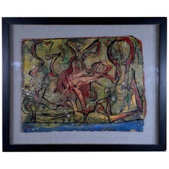 Alexander Gore Abstract Oil Painting On Shadowbox