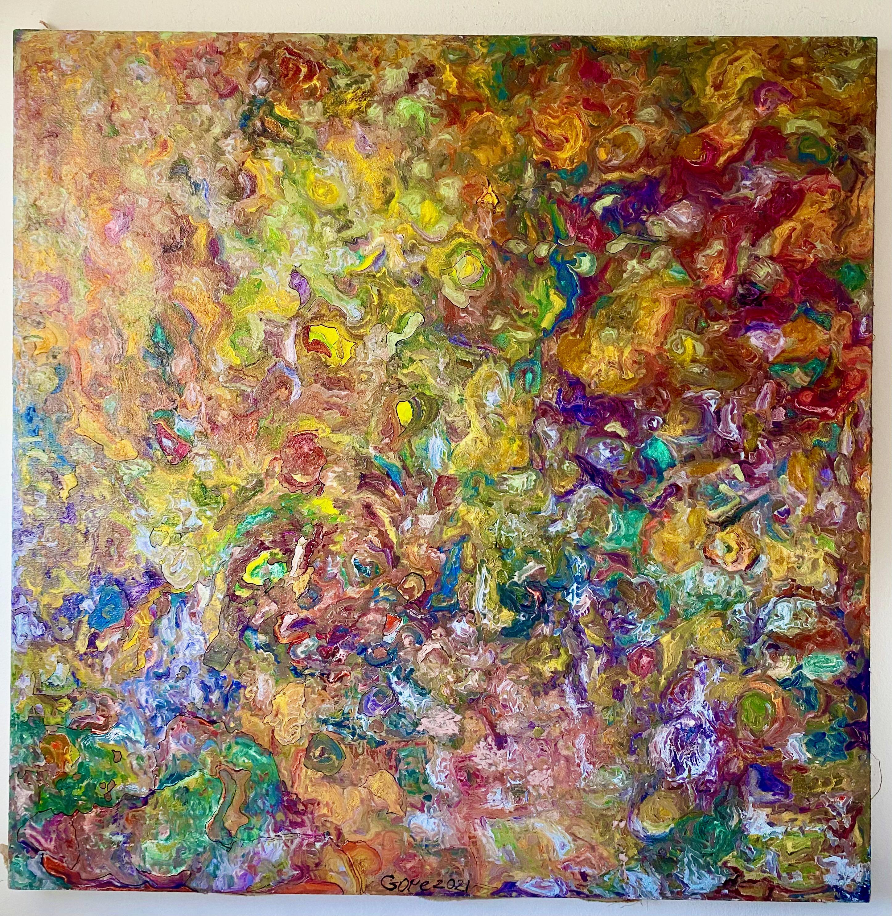 Abstract Painting di Alexander Gore - Miami Lights Grande Astratto
