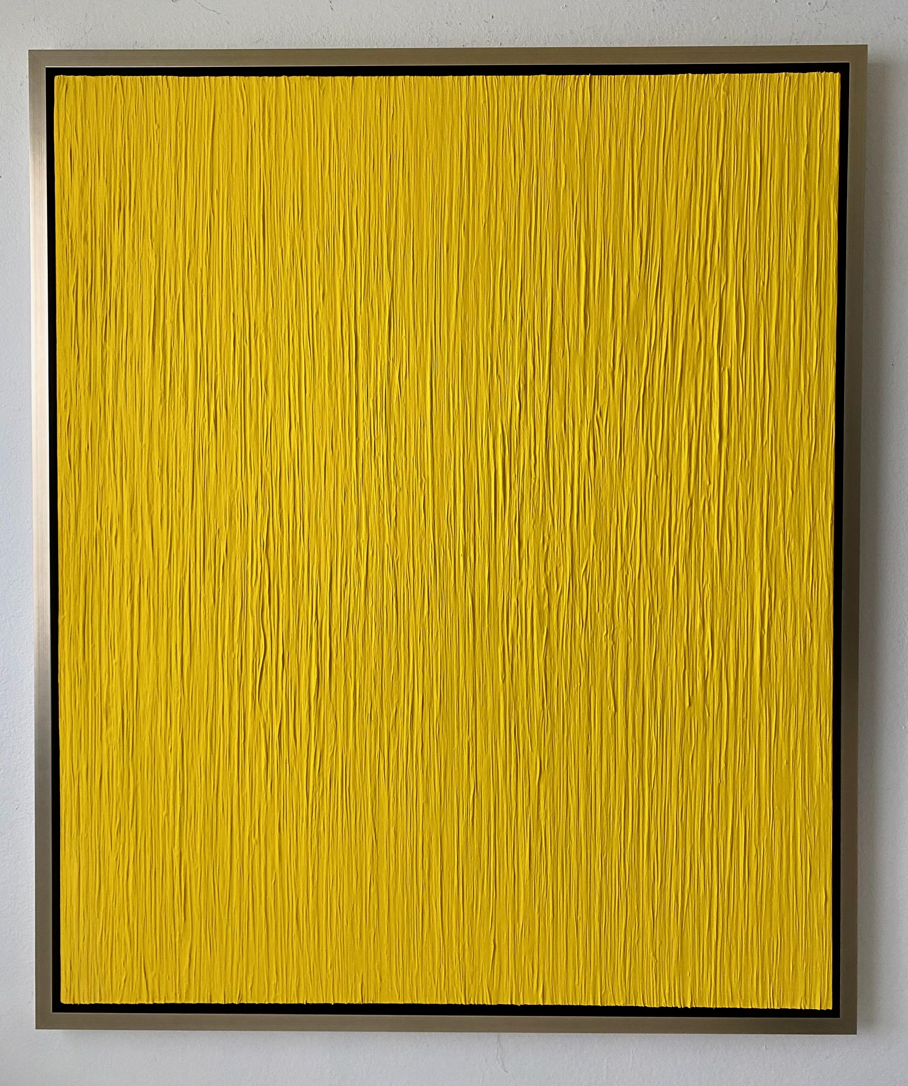 Sunny Side Yellow Abstract With Texture - Painting de Alexander Gore