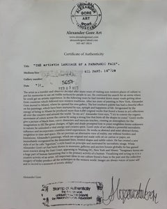 La langue artistique d'un visage panaramique (peinture originale sur papier)