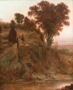 Antique In the Adirondacks, Landscape by Alexander Helwig Wyant (1836-1892, American)