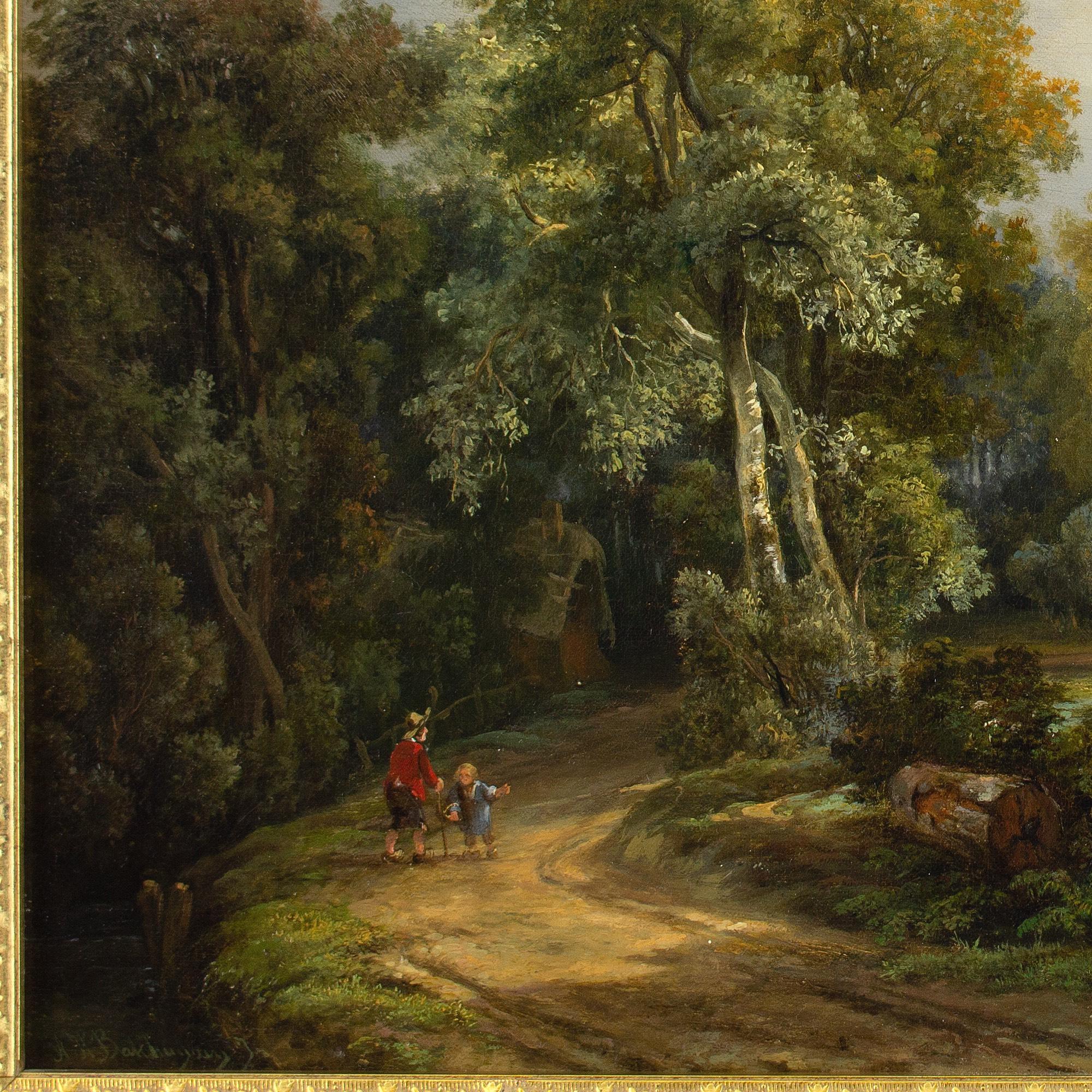 Alexander Hieronymus Bakhuyzen, Landscape With Cottage, Figures & Cattle 7