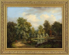 Alexander Hieronymus Bakhuyzen, Landscape With Cottage, Figures & Cattle