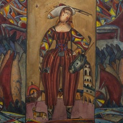 Alexander Ivanov - 1993 Linoprint, The English Woman