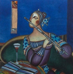 Alexander Ivanov - 20th Century Linoprint, Music Lesson