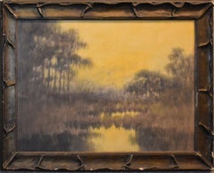 Antique "Misty Bayou"  HAZE.  ONE OF HIS BEST Dated 1917 Alexander Drysdale (1870-1934)