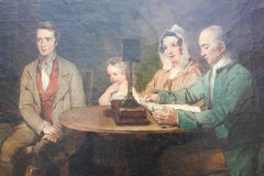 19th Century Oil on Canvas Tavern Scene