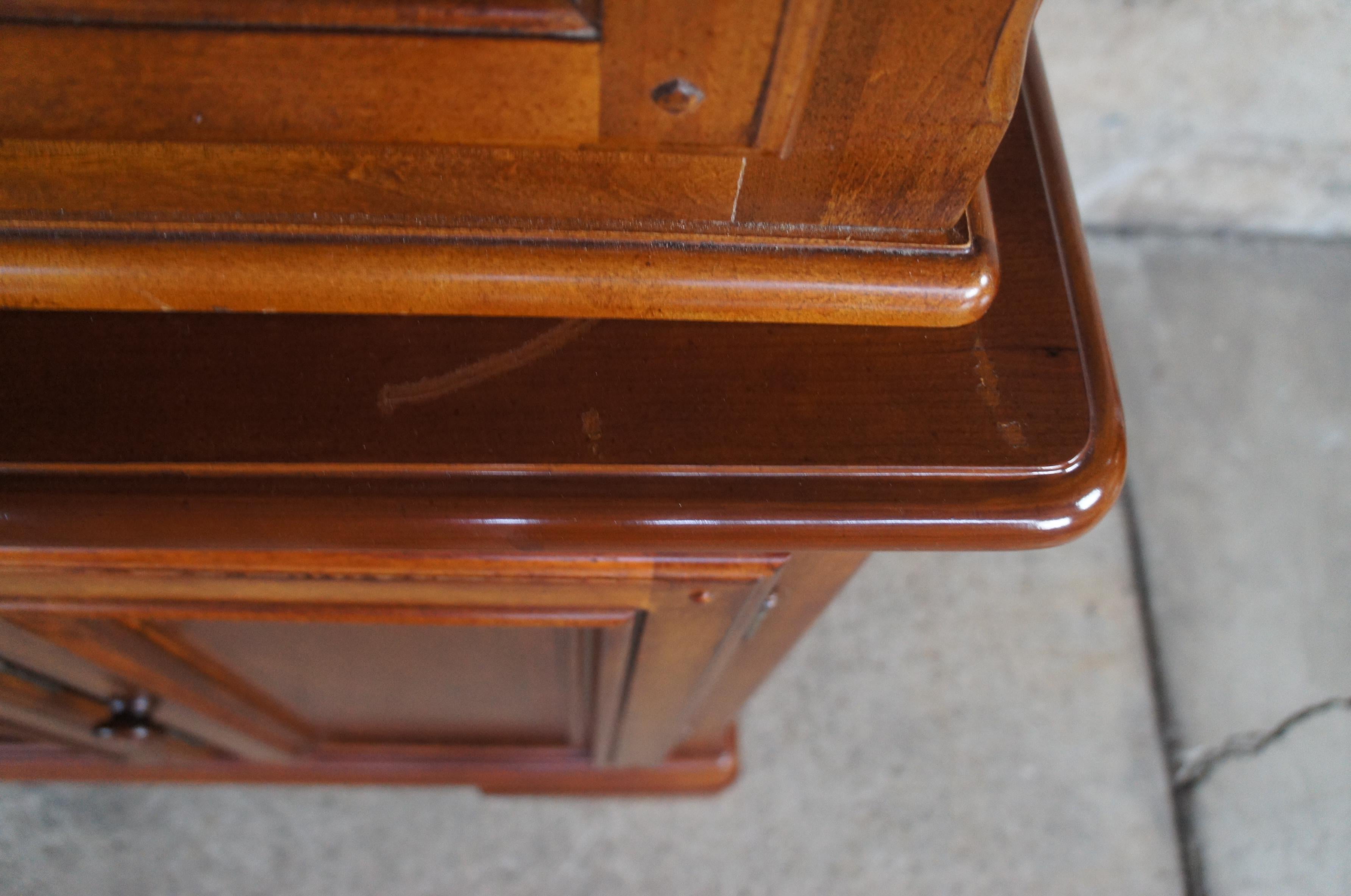 20th Century Alexander Julian Home Colours Neoclassical Cherry China Display Cabinet Hutch