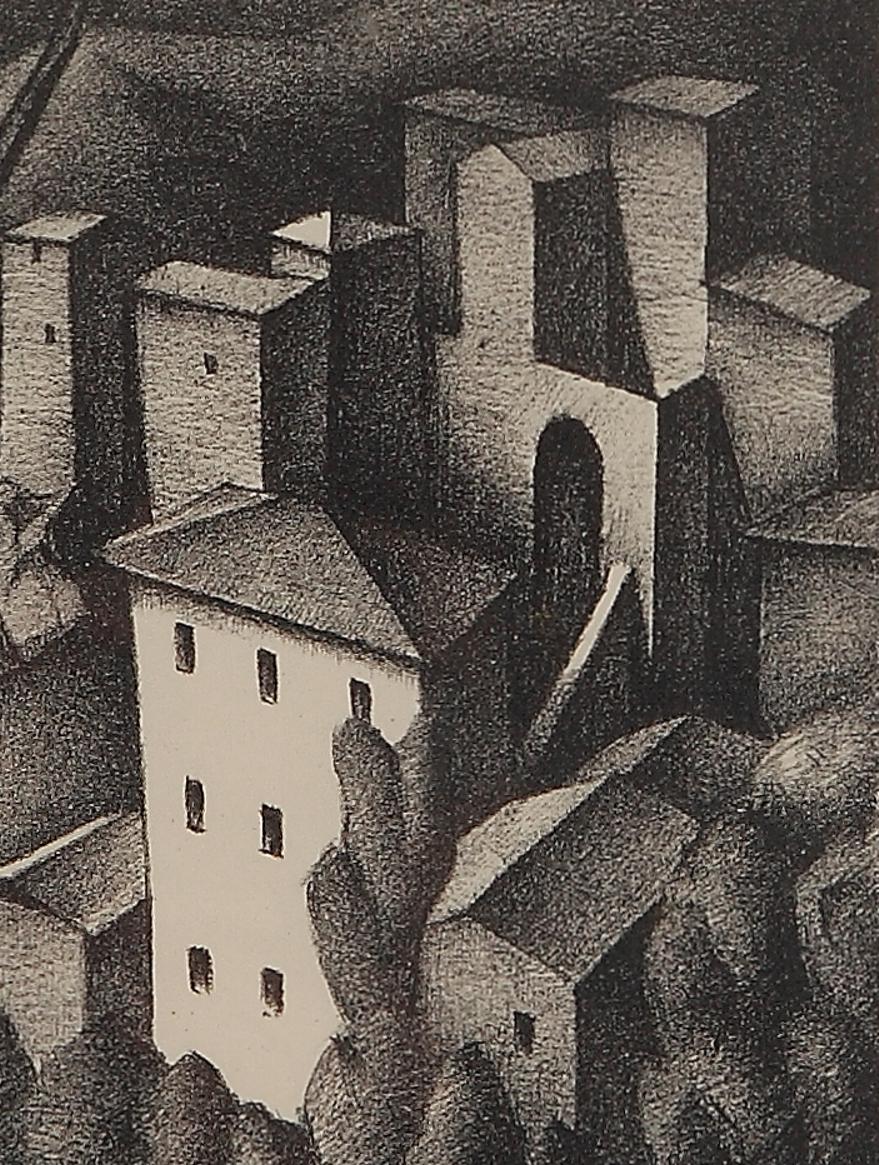 Alexander Kanoldt Lithographie „ Olevano V“, 1925 im Angebot 2