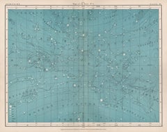 Maps of the Stars. Antique astronomy constellations map