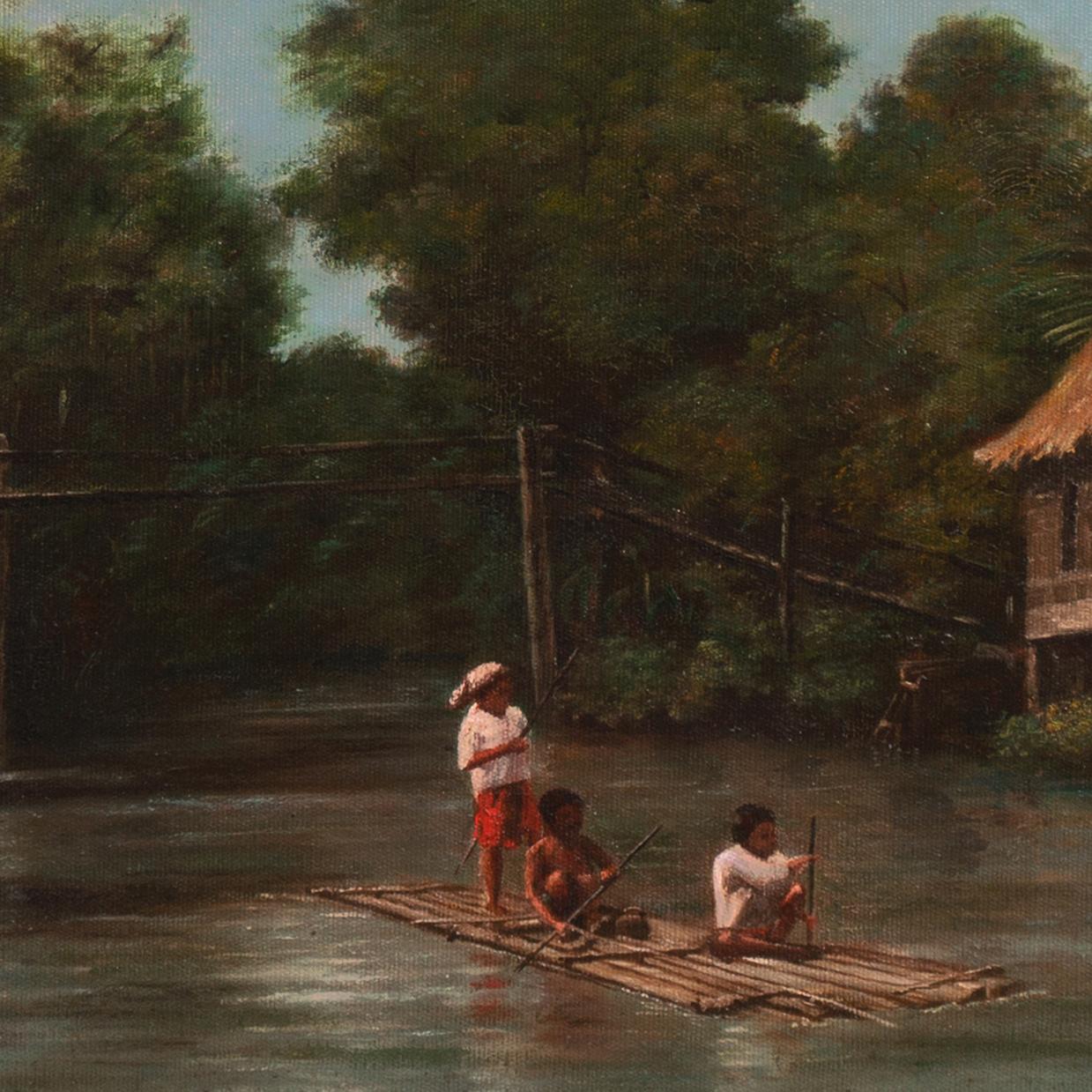 En el río Menam, Bangkok, Siam