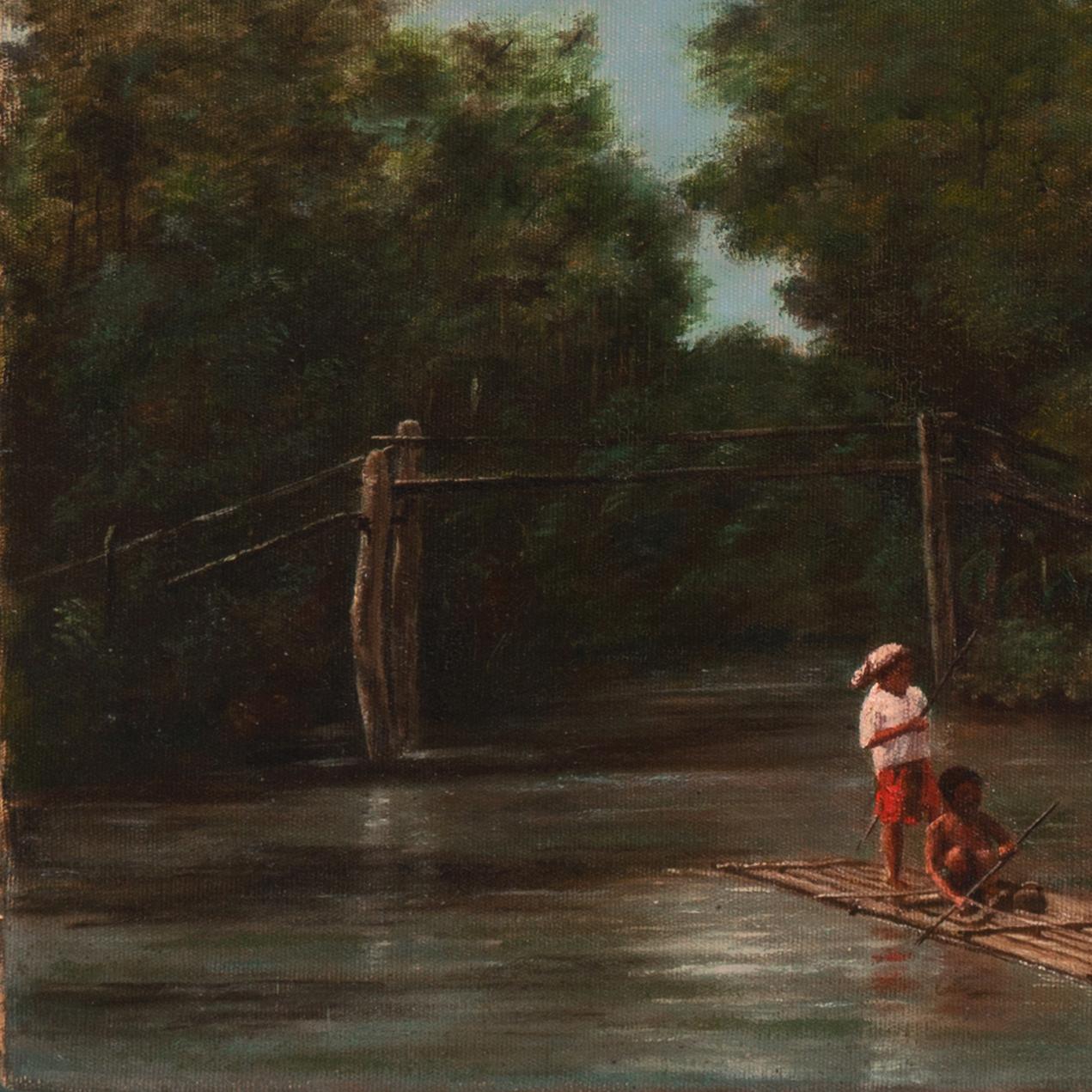 En el río Menam, Bangkok, Siam