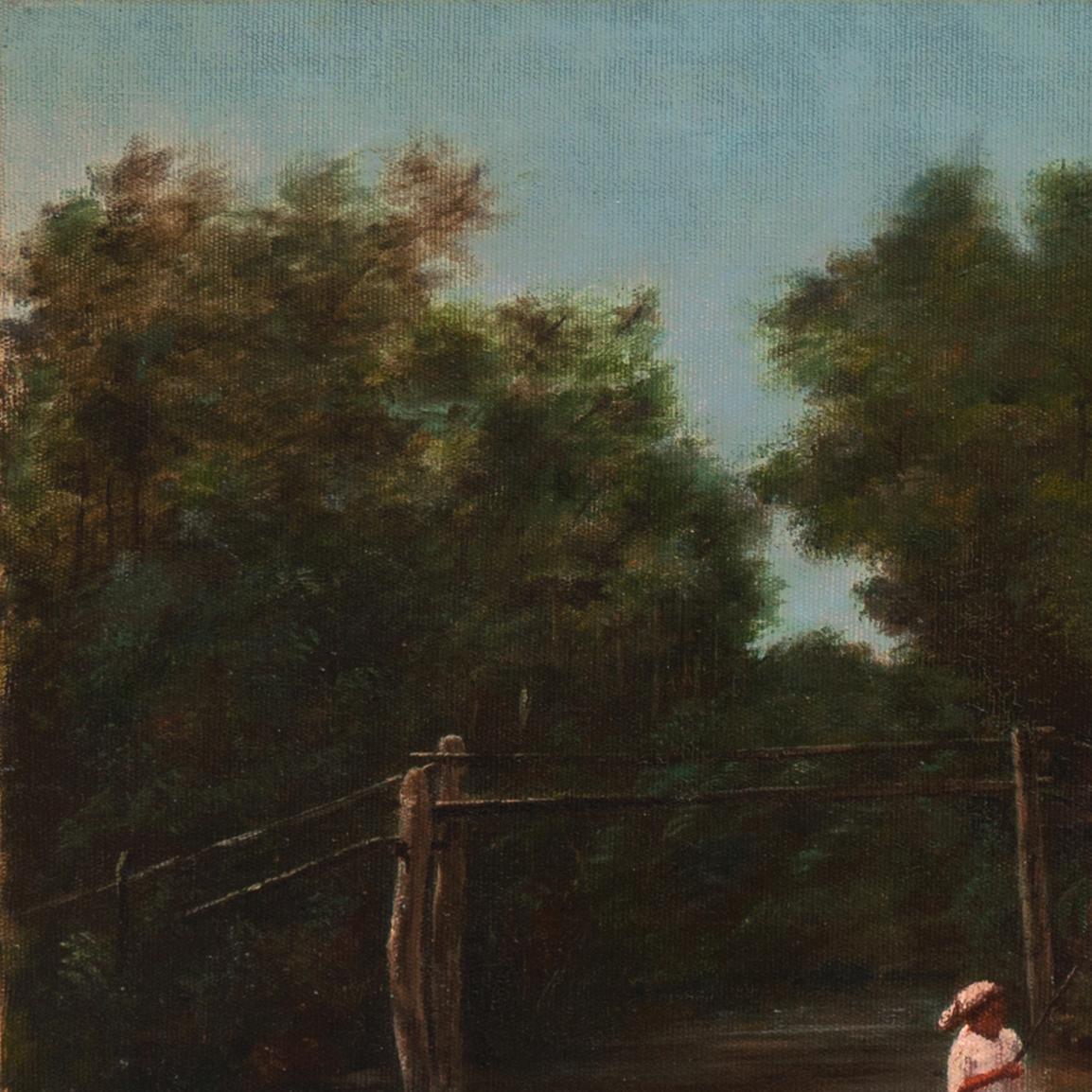 'On the Menam River, Bangkok, Siam', Early Australian Artist, Thailand, Siamese  - Black Landscape Painting by Alexander Kerr