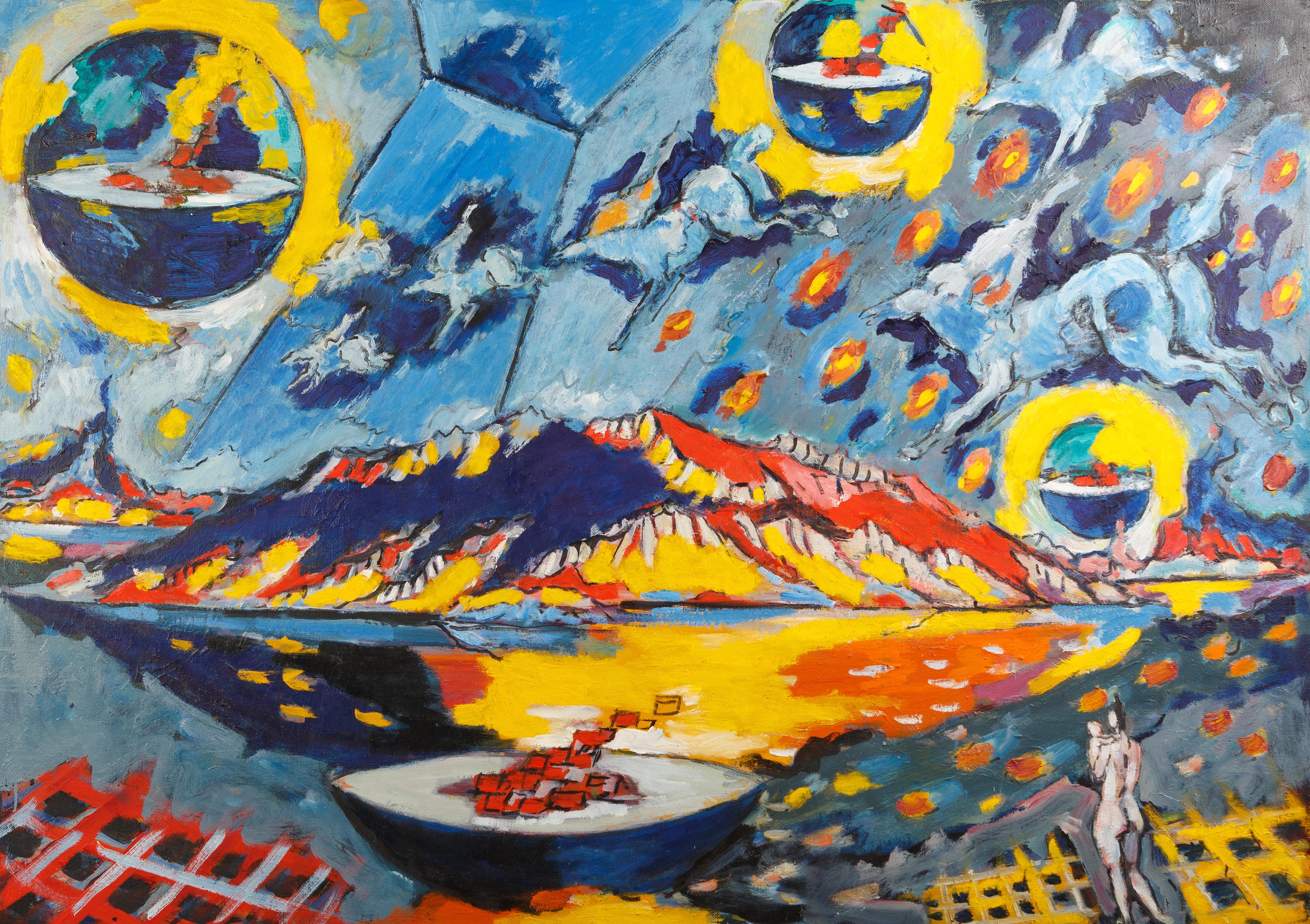A herd of wild horses. By Alexander Kishchenko. 1996. Oil on canvas. 100/140 cm