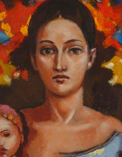 Madonna. Por Alexander Kishchenko. 1992. Óleo sobre lienzo. 107/81 cm