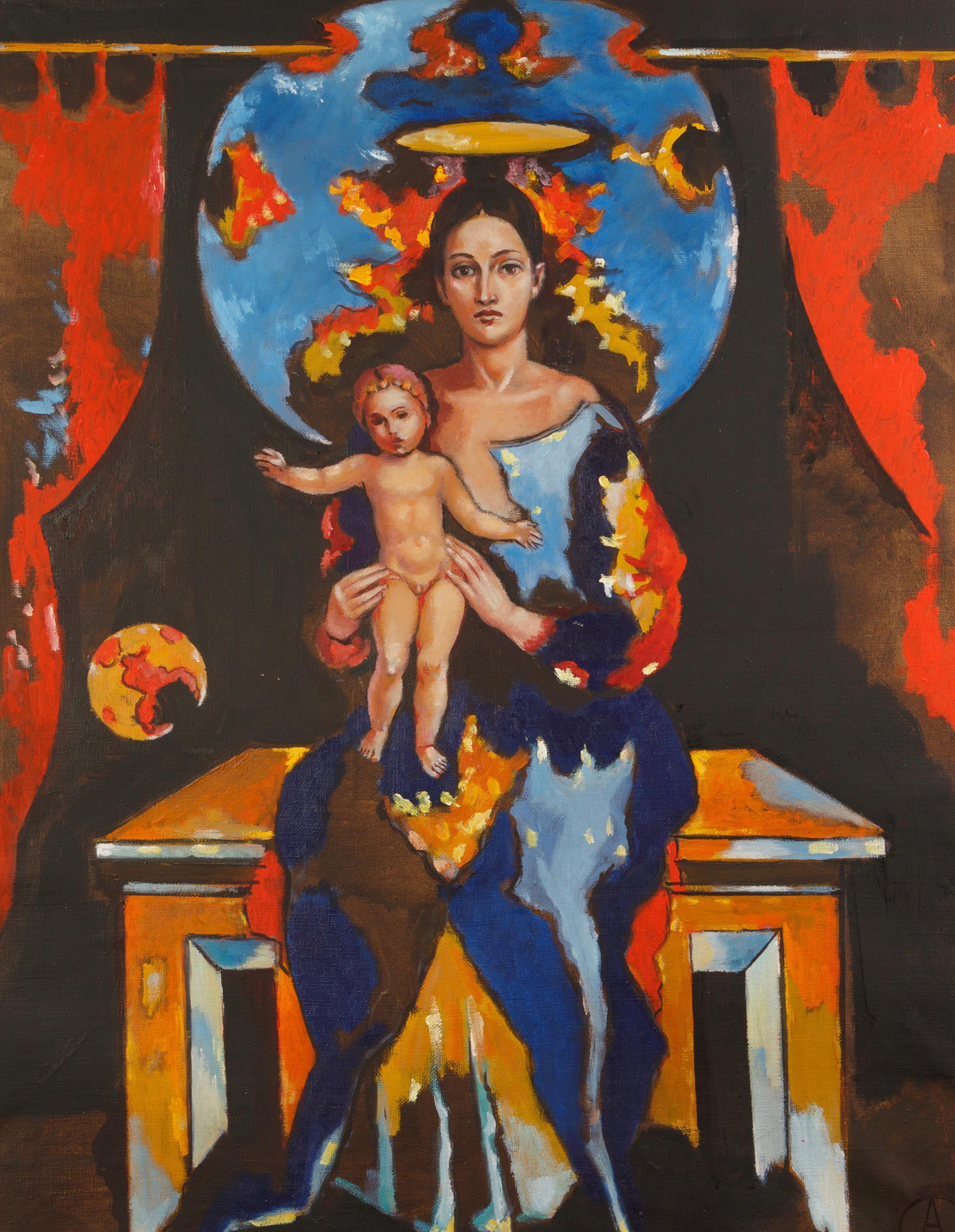 Madonna. Von Alexander Kishchenko. 1992. Öl auf Leinwand. 107/81 cm