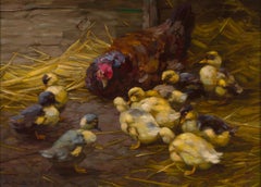 Ducklings And A Mother Hen