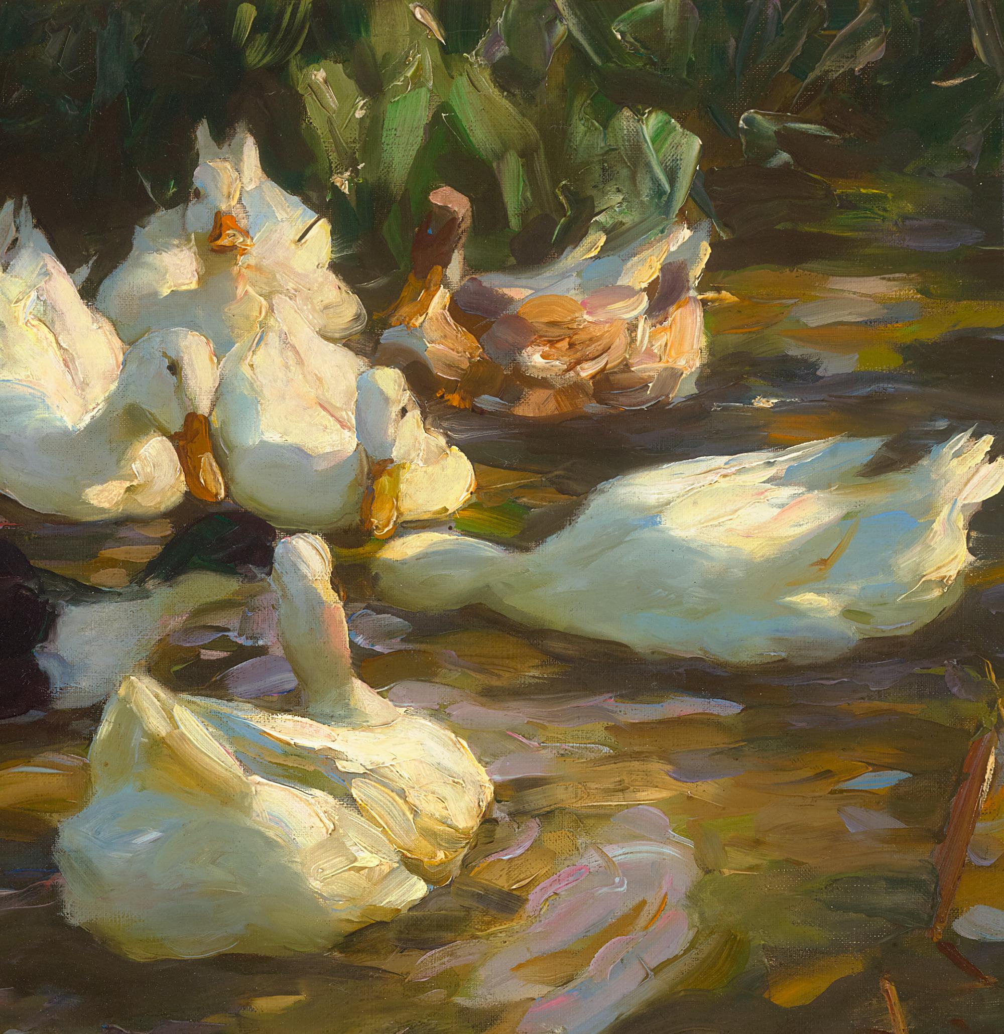 Patos en un estanque por Alexander Koester en venta 3