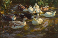Patos en un estanque por Alexander Koester