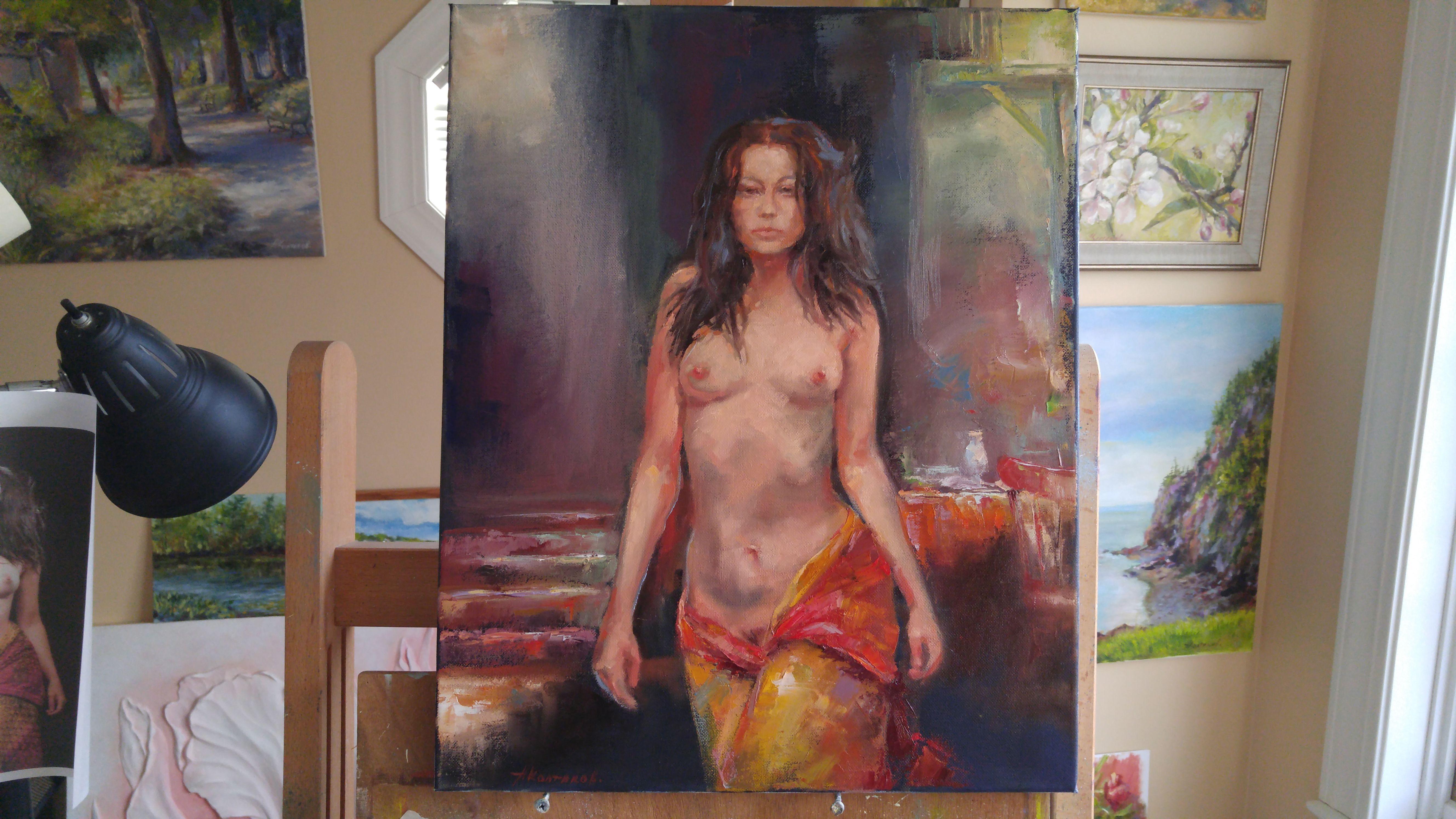 Aroma (16x20x0.7''), Gemälde, Öl auf Leinwand (Impressionismus), Painting, von Alexander Koltakov