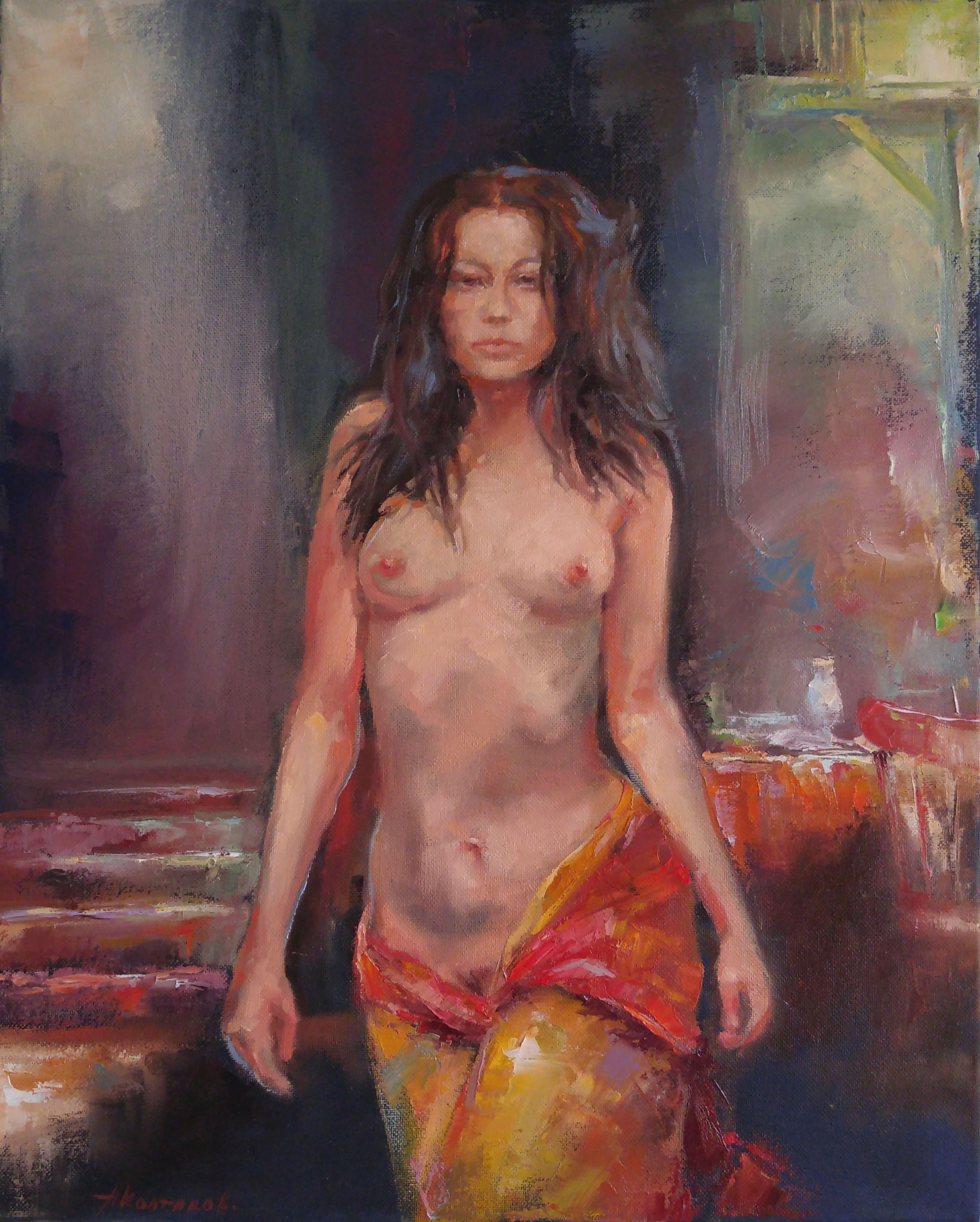 Aroma (16x20x0.7''), Gemälde, Öl auf Leinwand – Painting von Alexander Koltakov