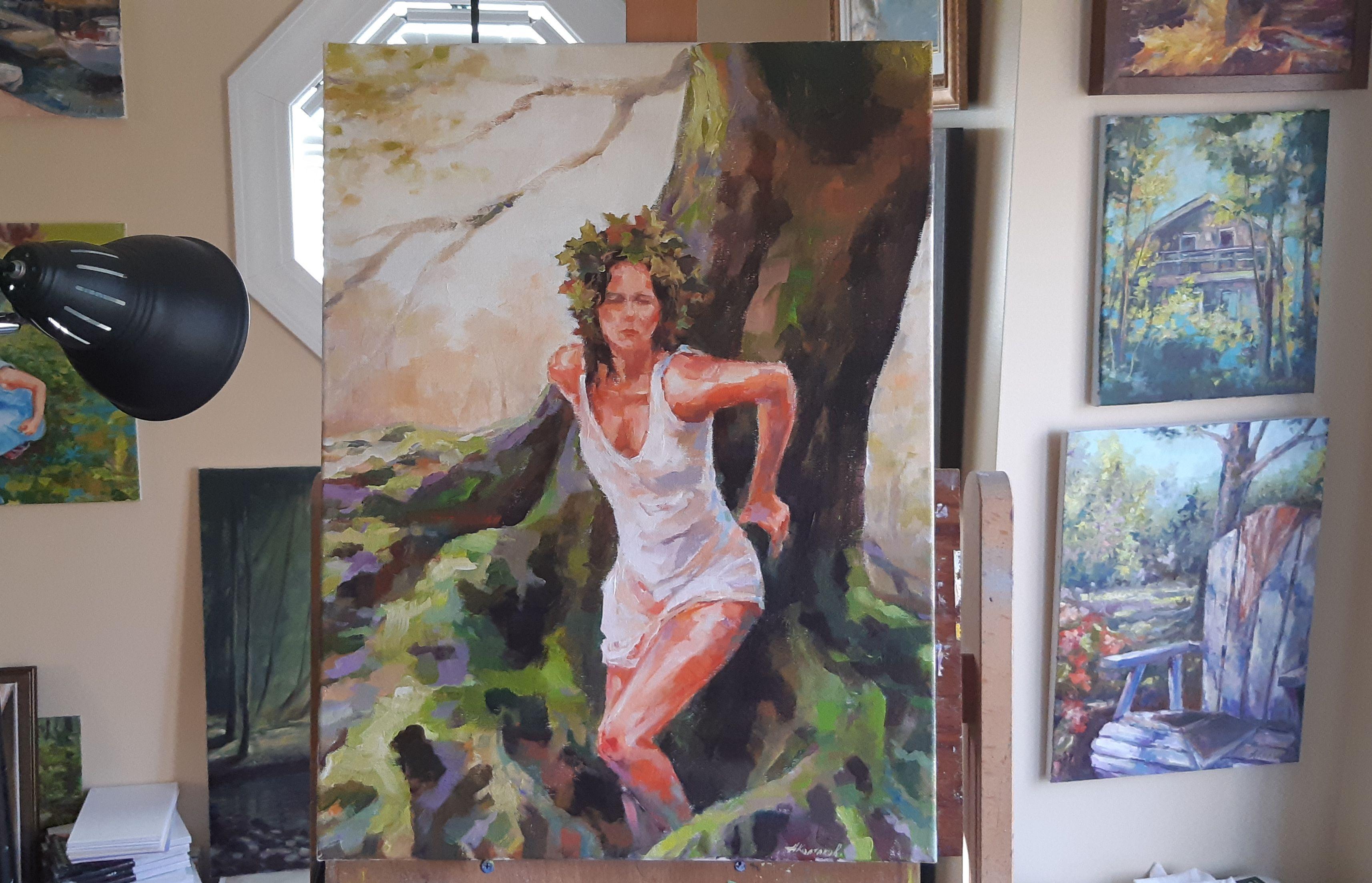 Mavka (18x24x0.7''), Painting, Acrylic on Canvas For Sale 1