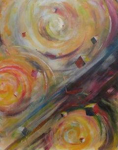 MOTION #1 - acrylic on canvas board, Painting, Acrylic on Other