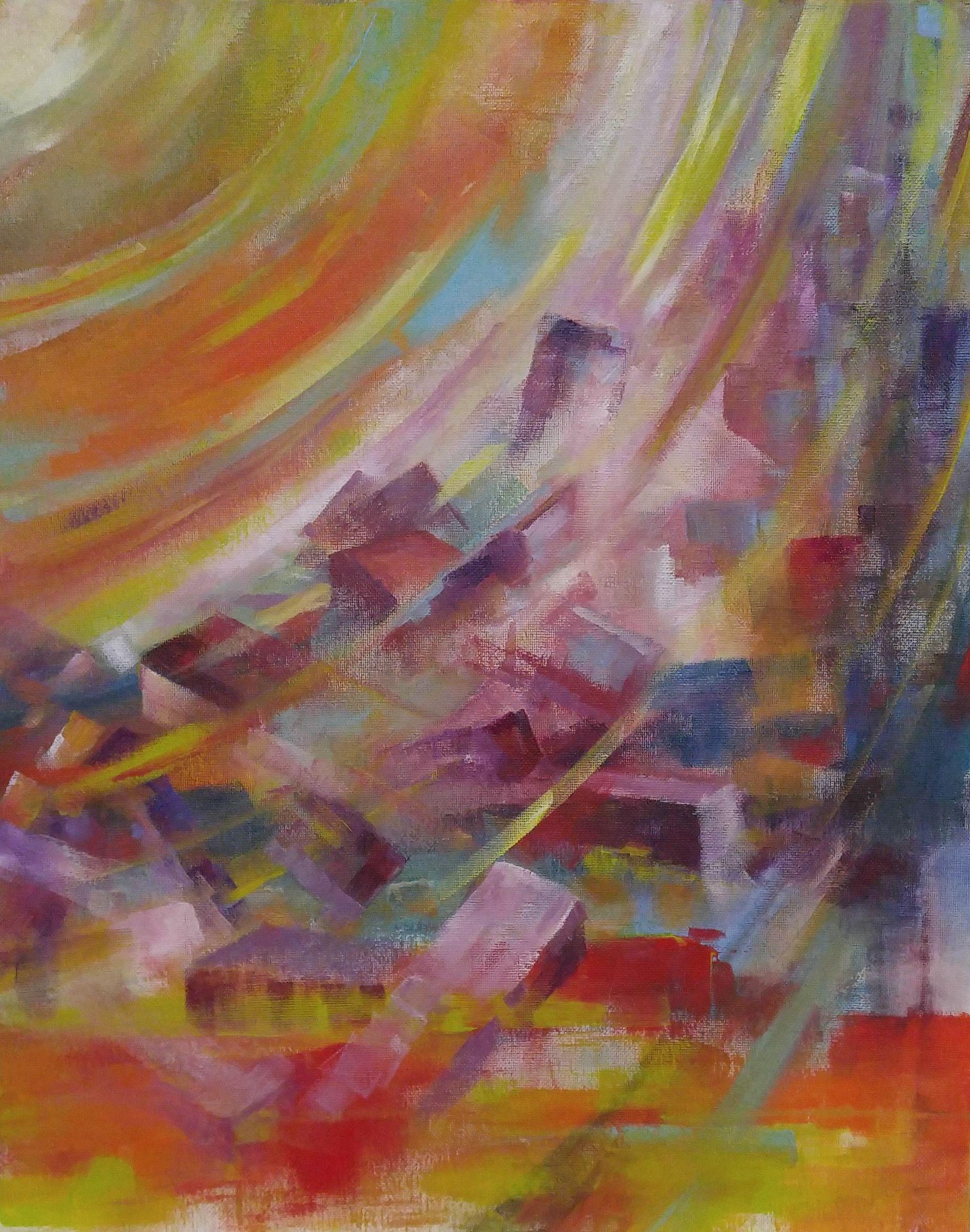 Alexander Koltakov Abstract Painting - Motion #2, acrylic on canvas board, Painting, Acrylic on Other