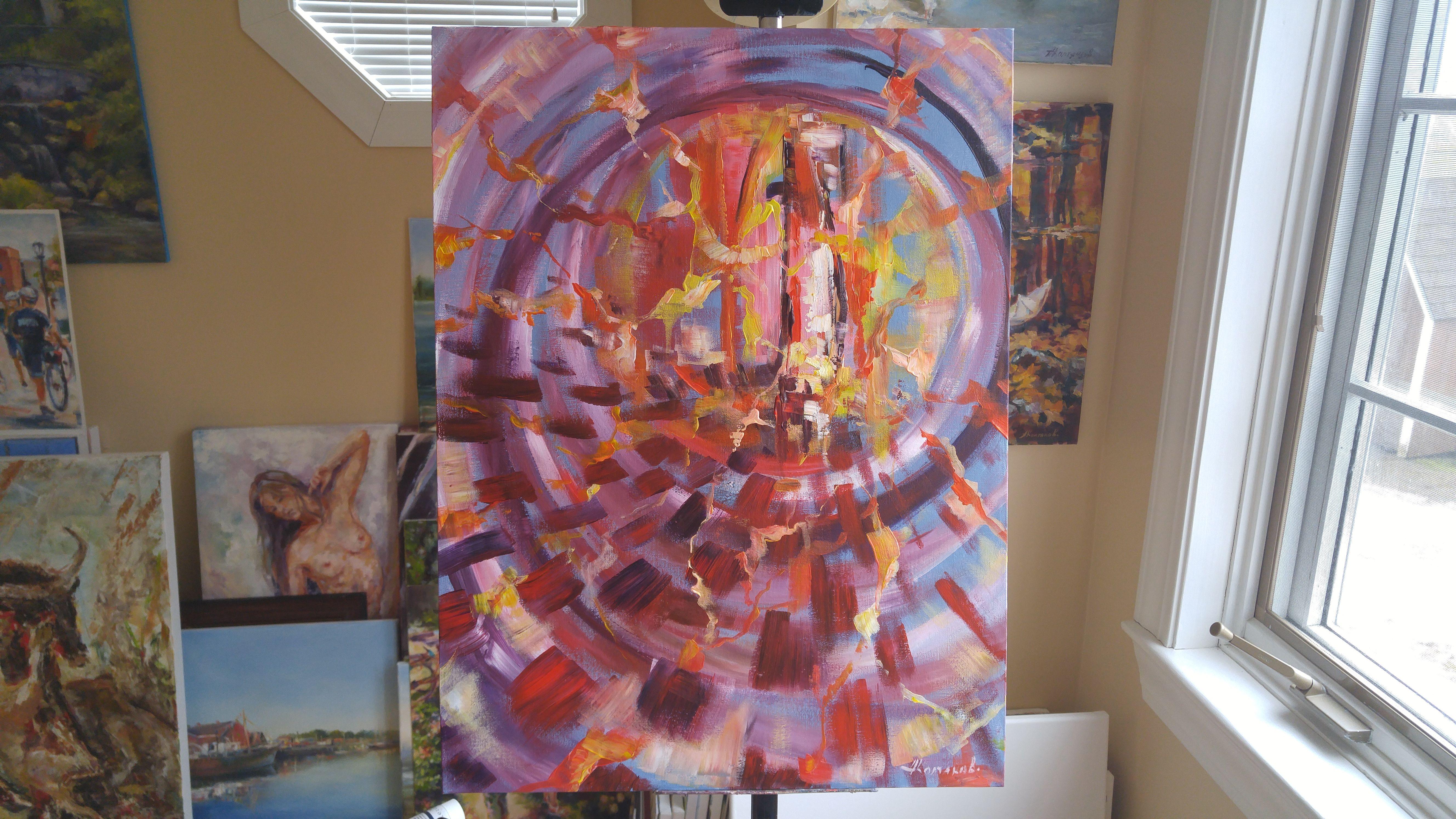 Movimento #3, acrilico su tavola di tela, Pittura, Acrilico su altro - Painting di Alexander Koltakov