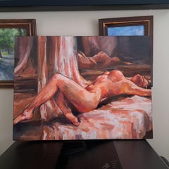 Nude (12x16x1''), Painting, Acrylic on Wood Panel