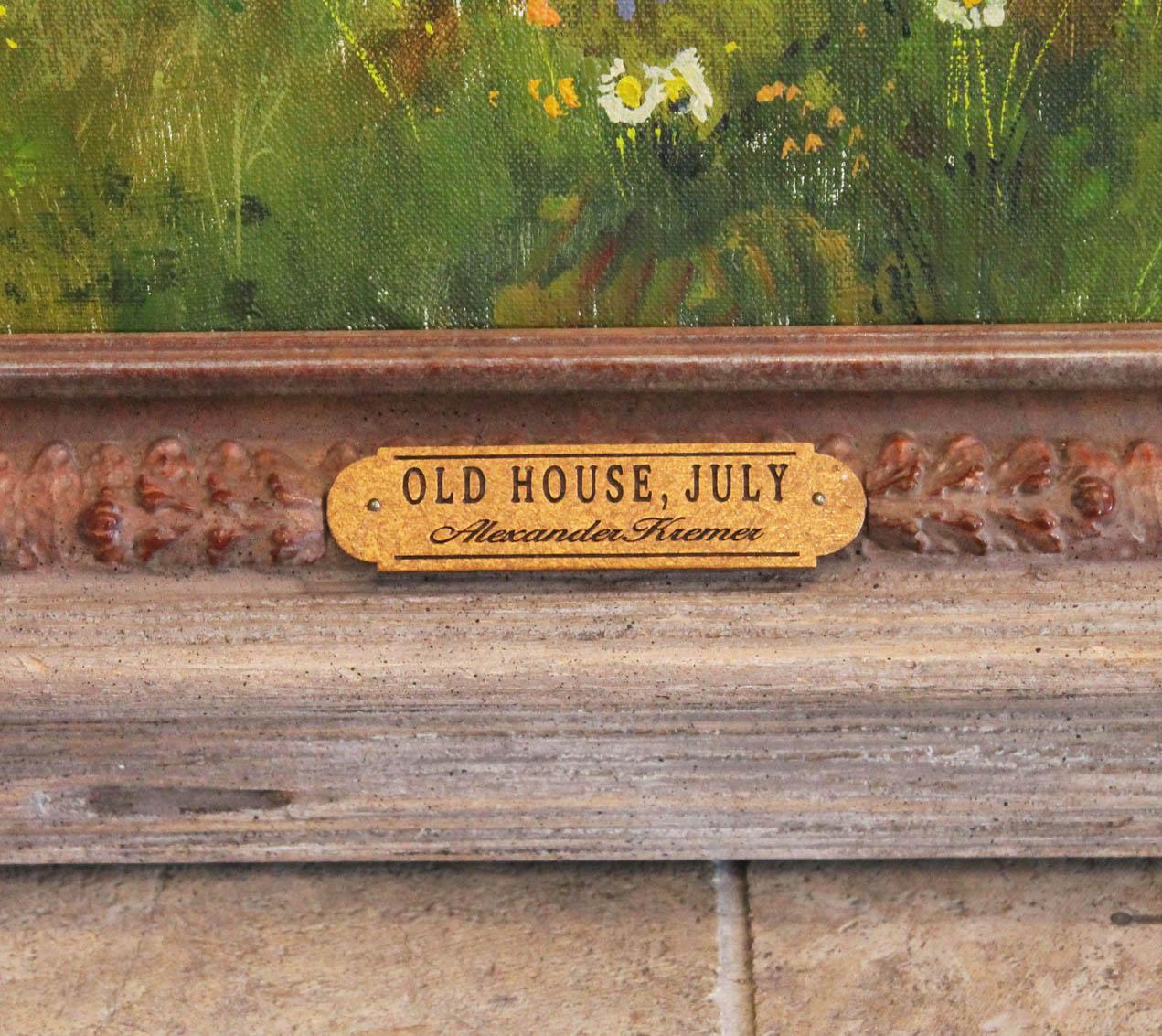Old House, juillet - Impressionnisme Painting par Alexander Kremer