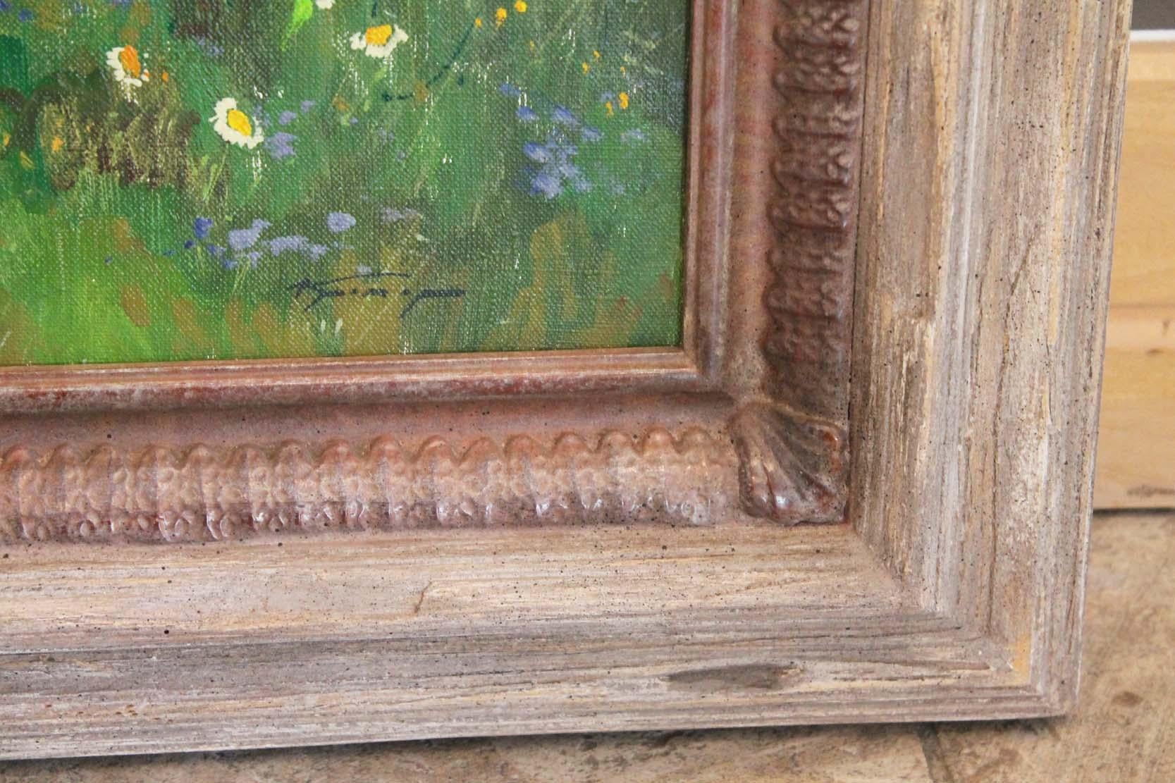 Wunderschöne pastorale Landschaft des bekannten St. Petersburger Malers Alexander Kremer aus der dritten Generation.  Kremers Gemälde sind eine Mischung aus Realismus und Impressionismus in der besten Tradition der russischen Malerei. Seine Werke