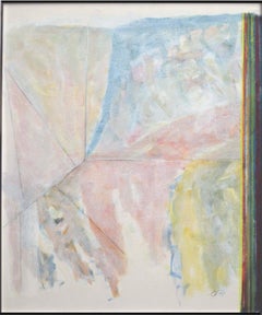 Abstraction n°13, aquarelle abstraite sur papier technique mixte d'Alexander Kwiat