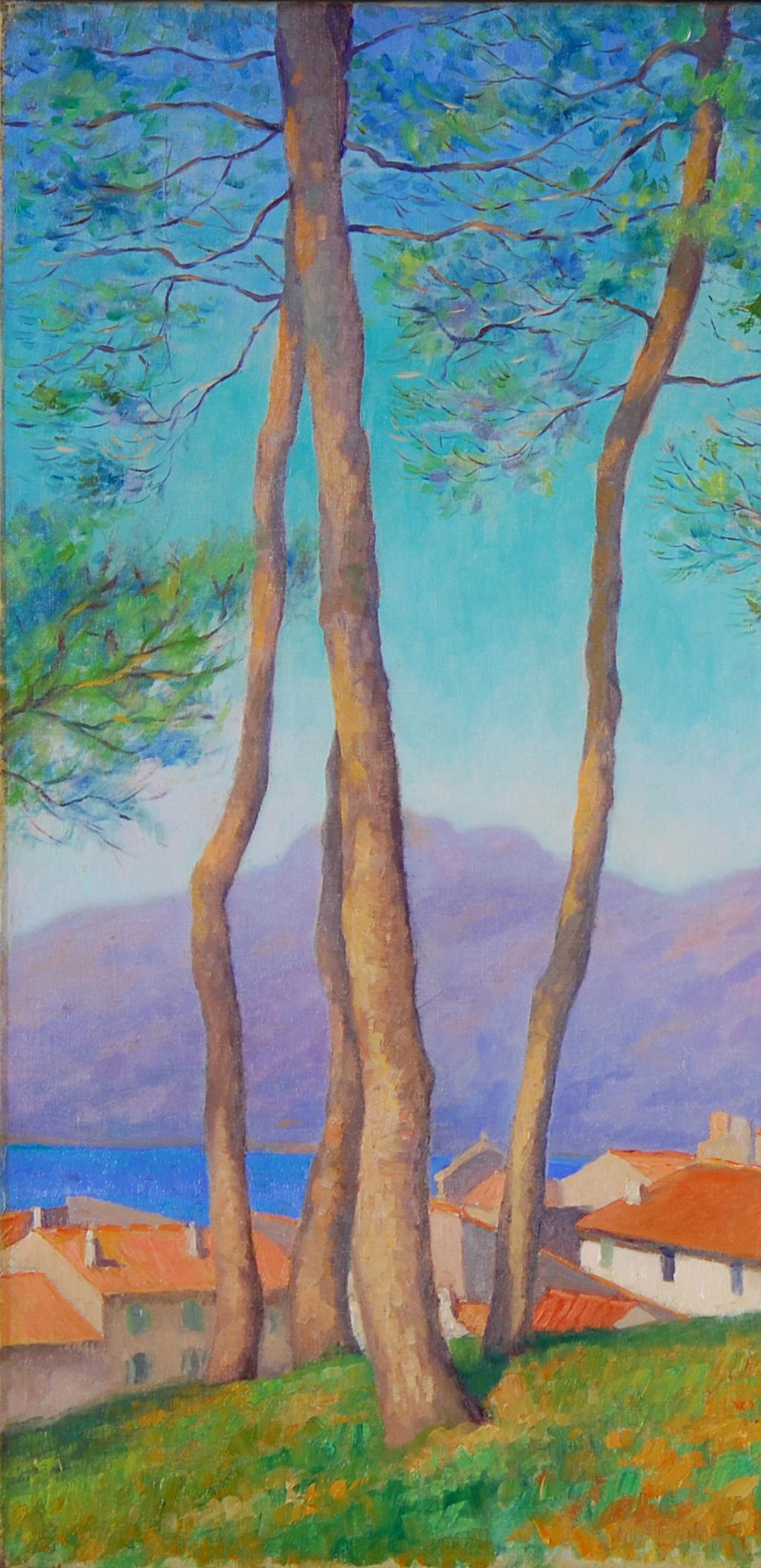 Der Hafen von San Tropez (Amerikanischer Impressionismus), Painting, von Alexander L. Warshawsky