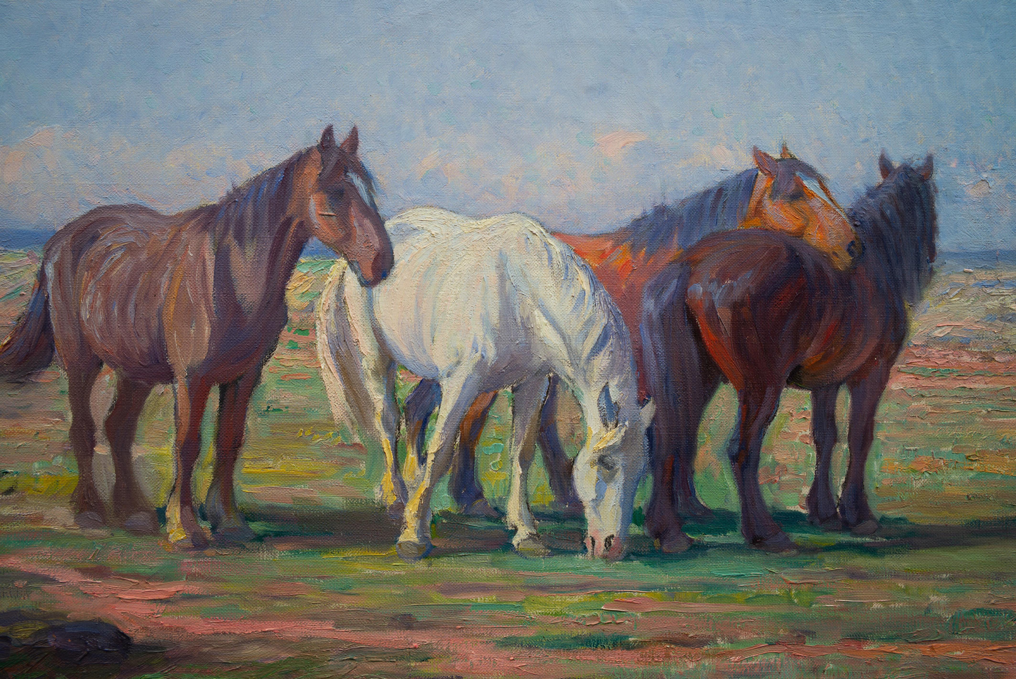 The artist Alexander Langlet was very interested in horse riding and is also best known for his paintings of horses. In 1939 he became chairman of the Gothenburg Artists' Club, a position he held for many years. He was one of the initiators of the