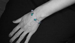 3.41 Carat Emerald White Gold Bracelet by Alexander Leyser