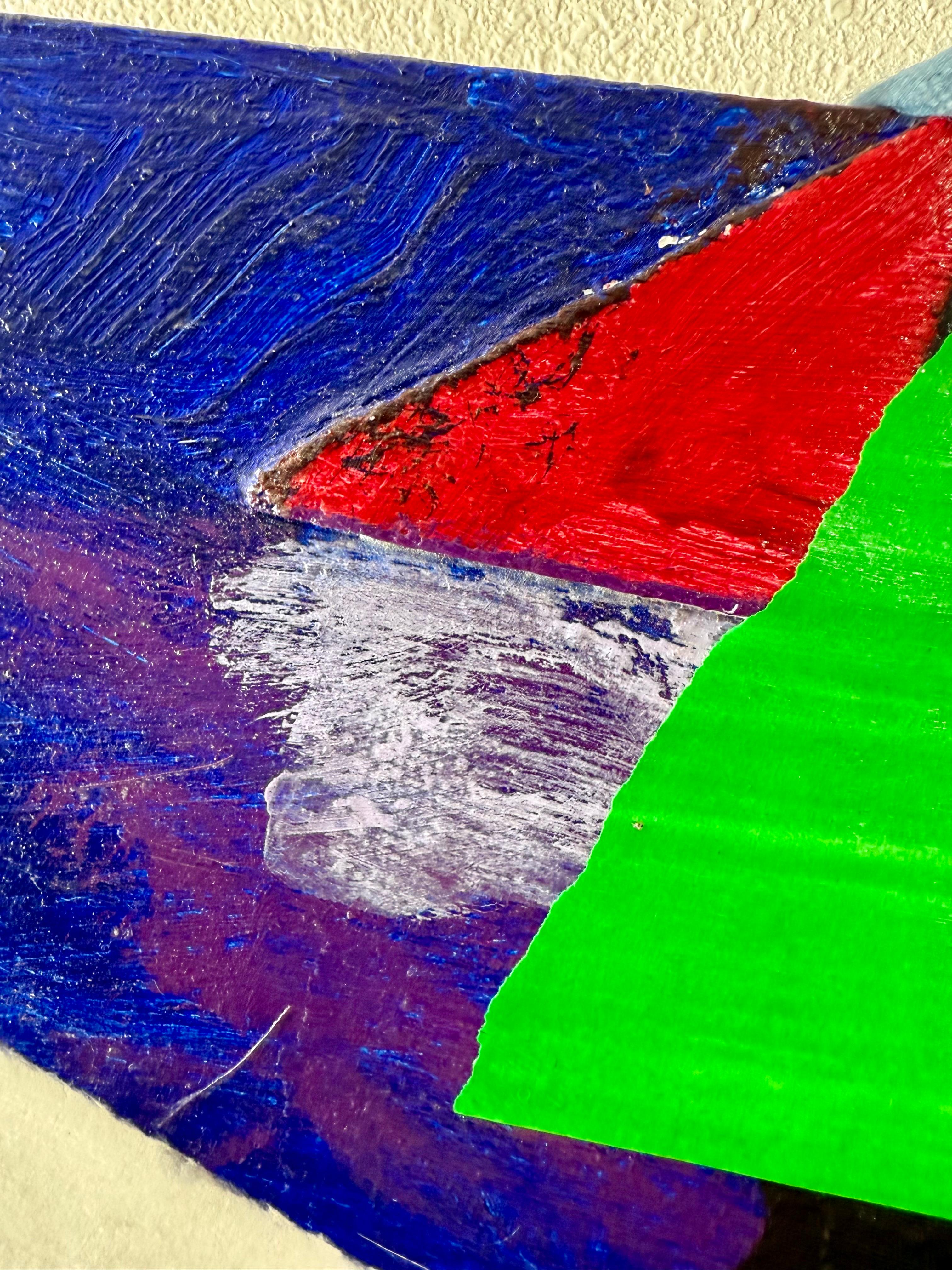Large Modernist Alexander Liberman Contemporary Mixed Media Painting Svet III For Sale 5