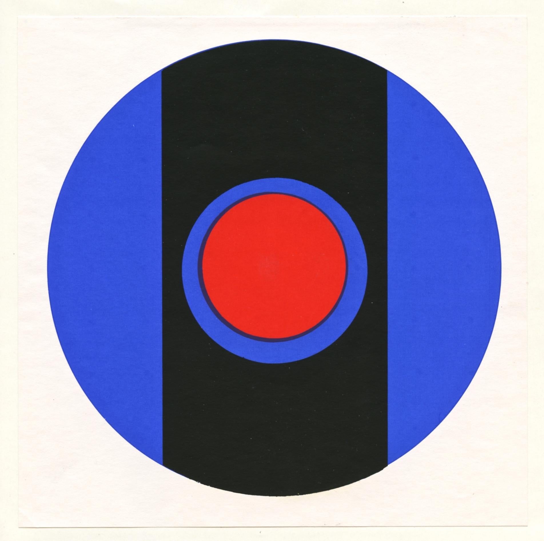 Medium: serigraph / silkscreen. Printed in 1964 on thin wove paper by Imprimerie Mazarine and published in Paris by Galerie Denise Rene for the rare exhibition catalogue "Hard Edge". This work was attached by the publisher onto a larger support